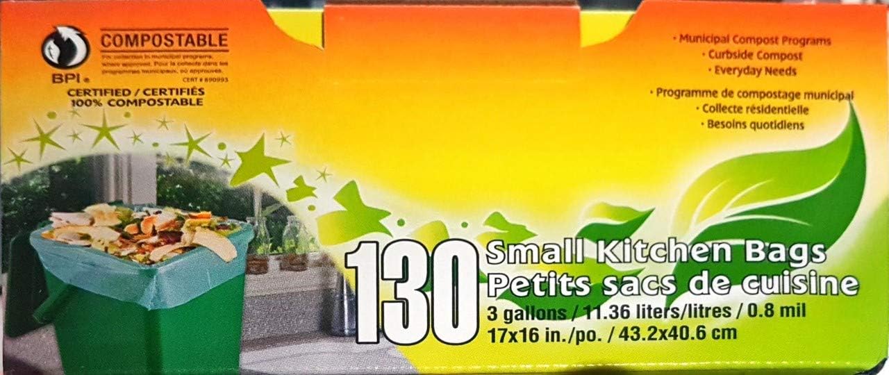 best compost bags Canada dont leak - Bag to Nature 3 gallon compostable kitchen bags