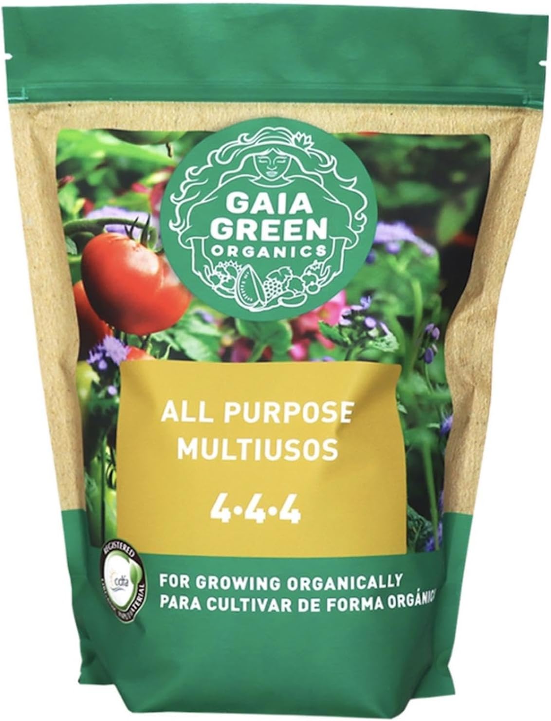 Gaia Green 4-4-4 vs 2-8-4 fertilizer comparison All Purpose bag