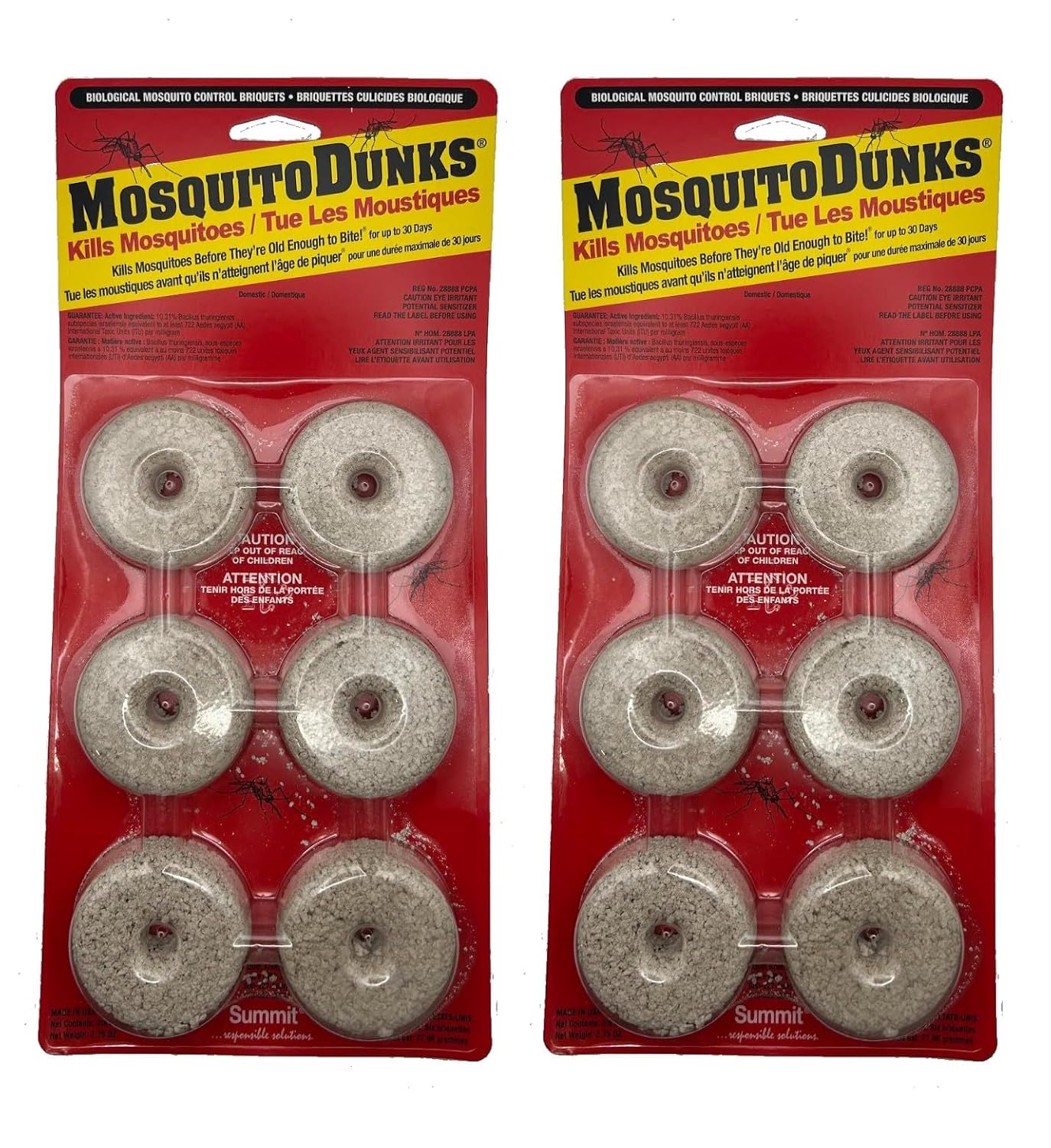 Mosquito Dunks 2x 6 pack for standing water control