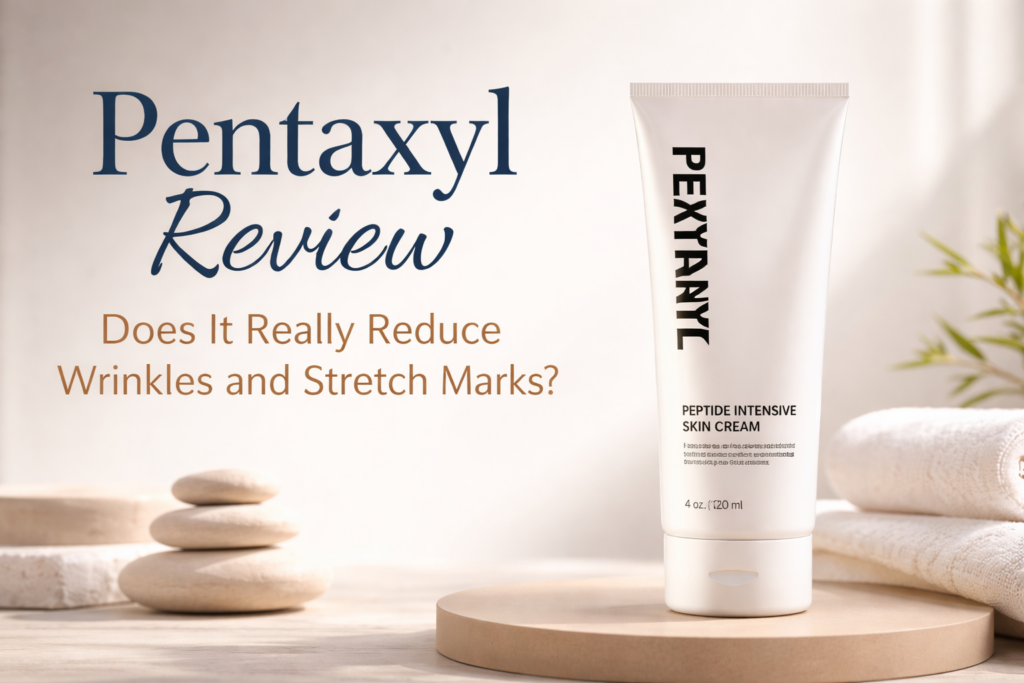 Pentaxyl review 2026 featuring peptide intensive skin cream for wrinkles and stretch marks