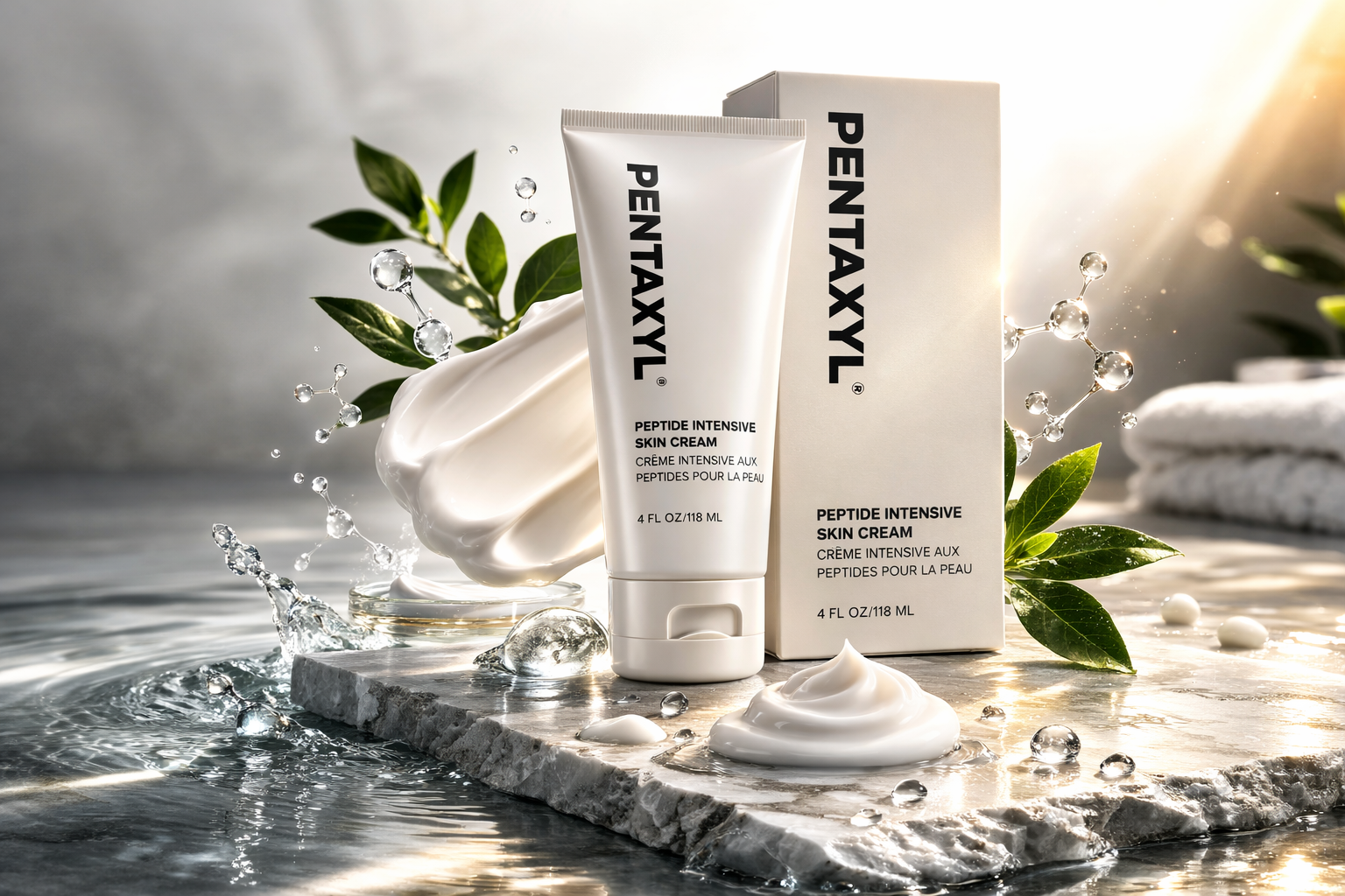 Pentaxyl review Asia – Peptide Intensive Skin Cream tube and box packaging