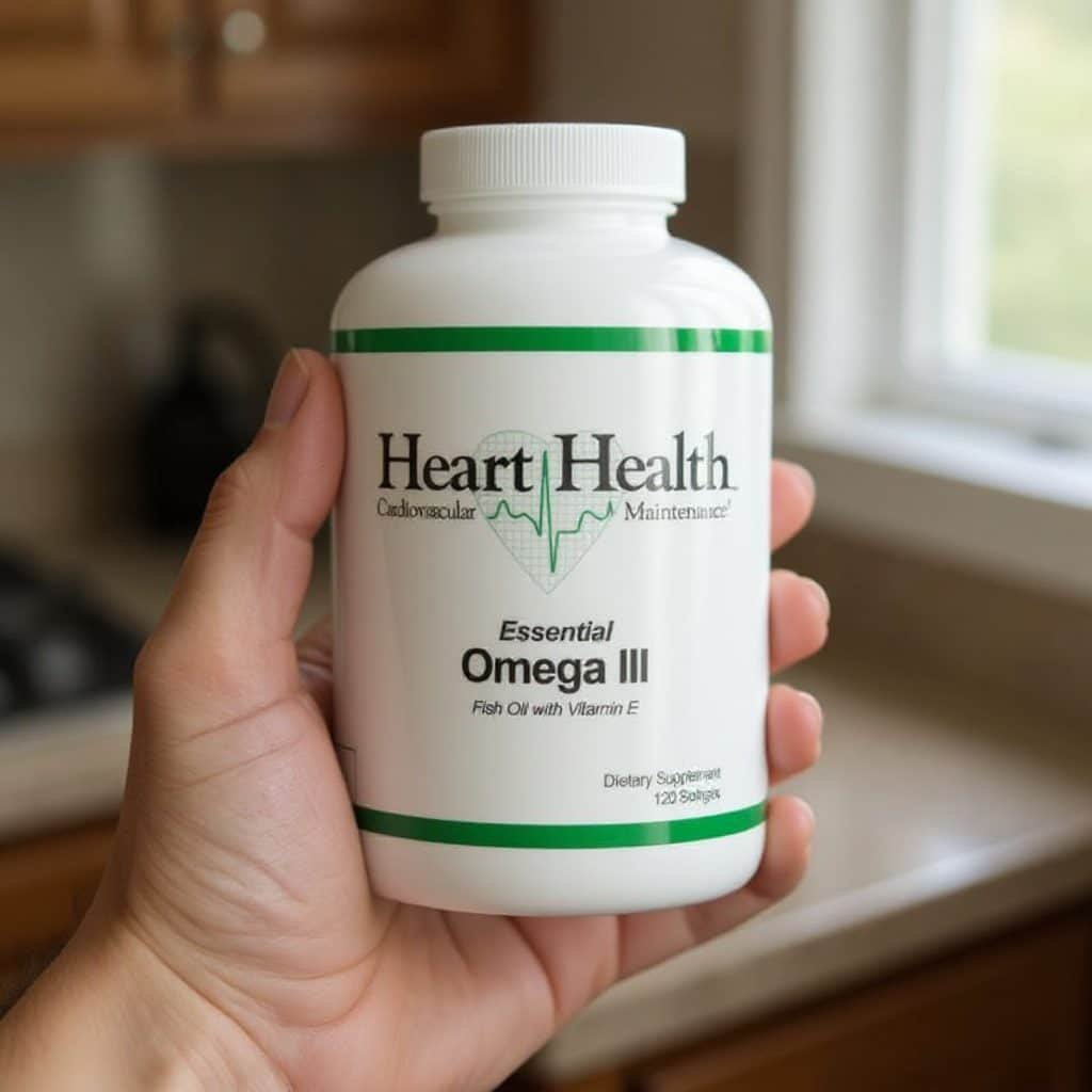 Heart Health Essential Omega III Fish Oil Review: Real EPA/DHA Dose or Marketing? (2026) 4 Hand holding a bottle of Heart Health Essential Omega III