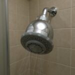 Culligan WSH-C125 filtered showerhead mounted on a shower wall