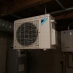 Daikin Aurora ducted air handler installed in an Ontario home's basement mechanical room