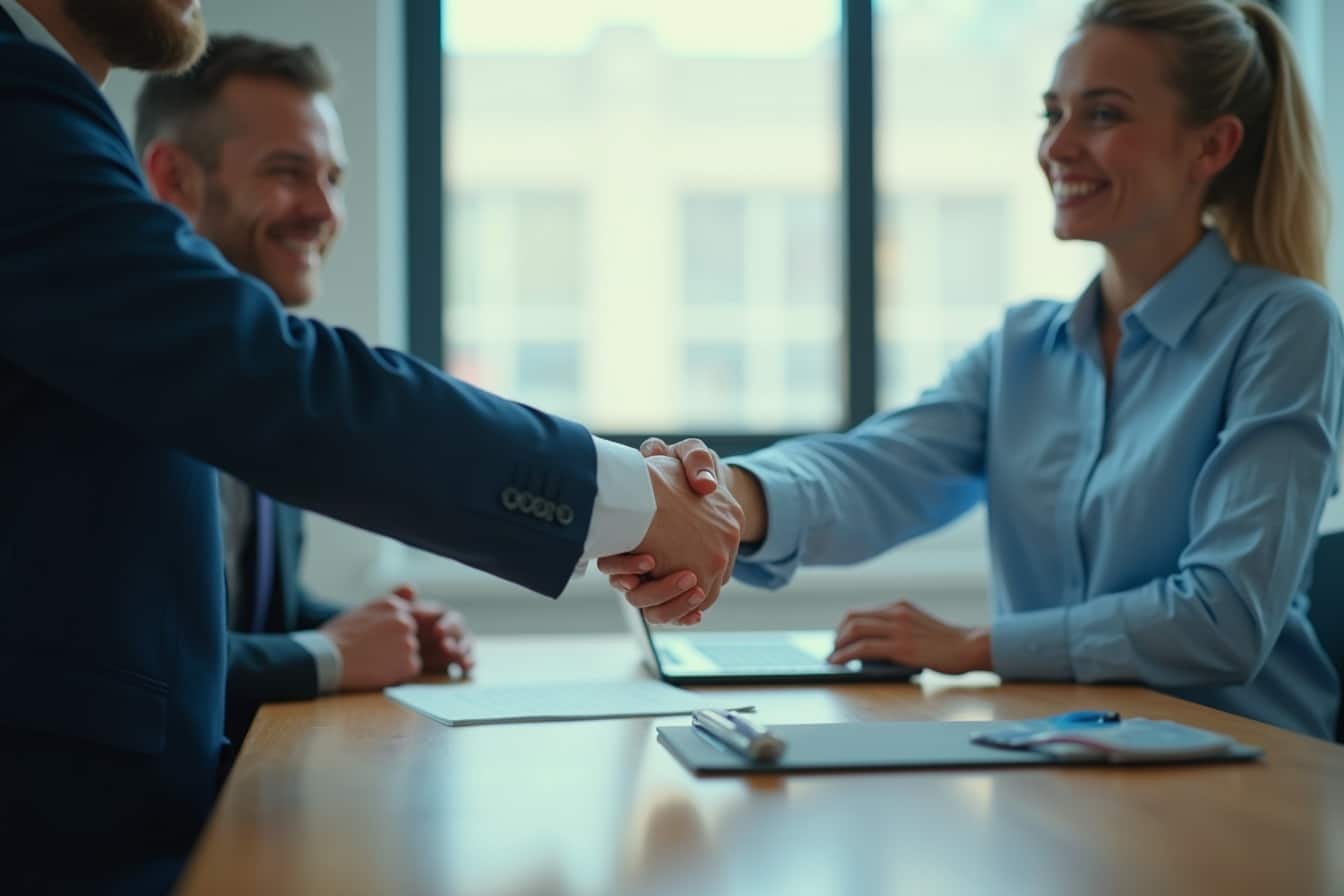 Inspire Distribution 10 Two business partners shaking hands