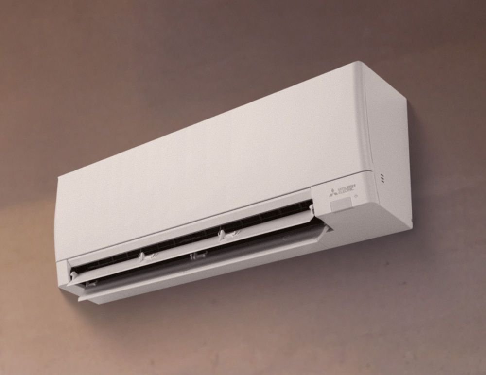 Mitsubishi Electric Hyper-Heat indoor wall-mounted head unit, official product photo